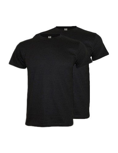 T-Shirt Adulto Algodão 155g Preto Tamanho S Pack 2un