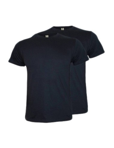 T-Shirt Adulto Algodão 155g Azul Navy Tamanho S Pack 2un