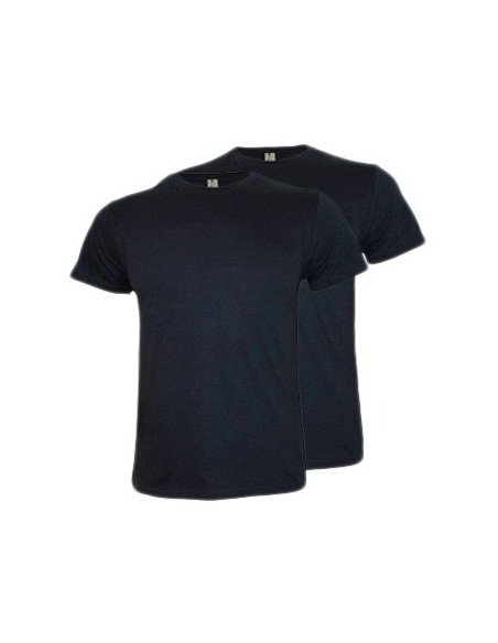 T-Shirt Adulto Algodão 155g Azul Navy Tamanho XL Pack 2un