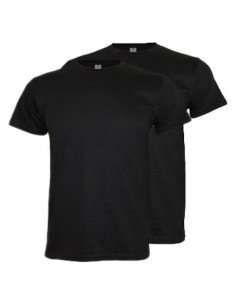 T-Shirt Adulto Algodão 190g Preto Tamanho M Pack 2un