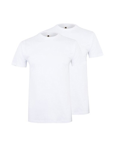 T-Shirt Criança Algodão 155g Branco Tamanho 1/2 Pack 2un