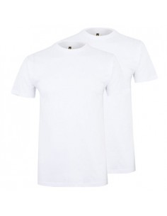 T-Shirt Criança Algodão 155g Branco Tamanho 12/14 Pack 2un