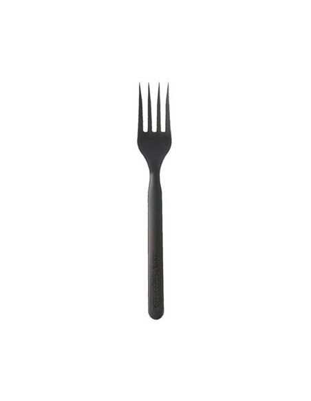 Garfos C-PLA 20 lavagens 17cm Preto 50un