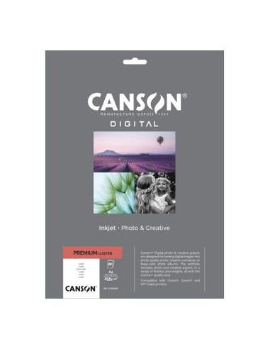 Papel 255gr Foto Canson Premium Lustroso A4 20 Folhas