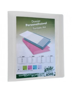 Pasta Arquivo Plastico L40 c/Bolsa 2 Argolas Branco