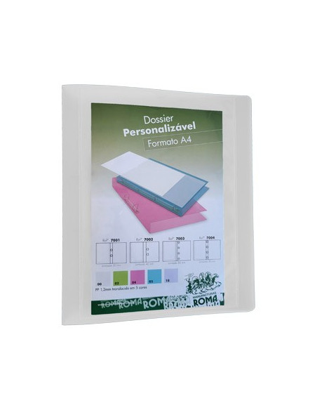 Pasta Arquivo Plastico L40 c/Bolsa 2 Argolas Branco