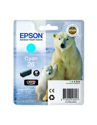 Tinteiro Epson XP600/XP700 Claria Premium nº26 Azul