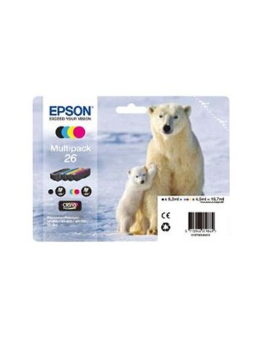 Tinteiro Epson XP600/XP700 Claria Premium nº26 Pack 4 Cores