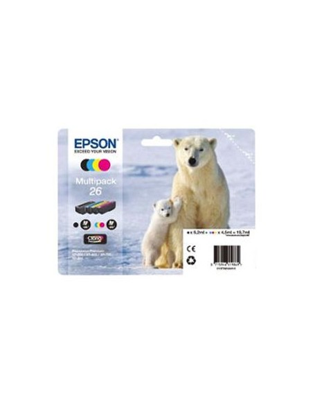 Tinteiro Epson XP600/XP700 Claria Premium nº26 Pack 4 Cores
