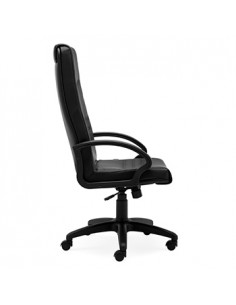 Cadeira Operativa Giratória Alta Semi-Pele Vertigo Preto