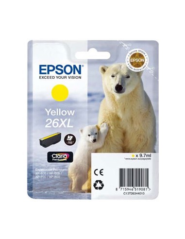 Tinteiro Epson XP600/XP700 Claria Premium nº26XL Amarelo