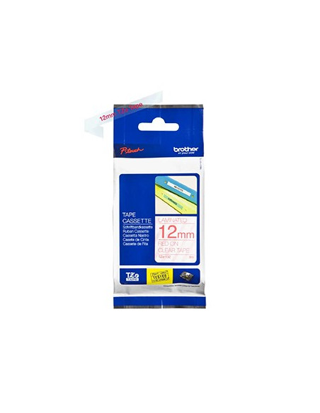 Fita Laminada 12mmx8mts Transparente/Vermelho