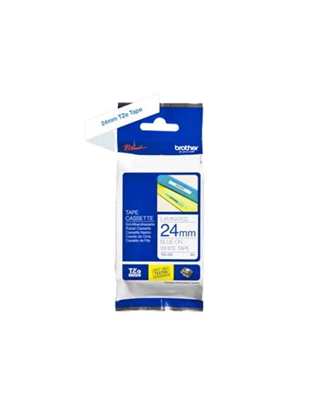 Fita Laminada 24mmx8mts Branco/Azul