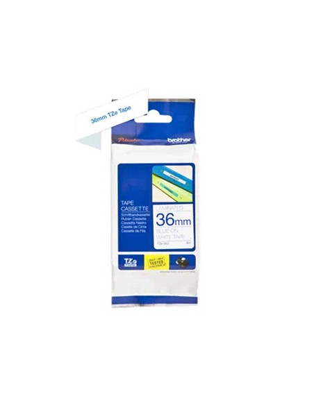 Fita Laminada 36mmx8mts Branco/Azul