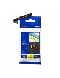 Fita Laminada 12mmx8mts Preto/Dourado