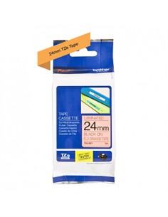 Fita Laminada 24mmx5mts Fluorescente Laranja/Preto