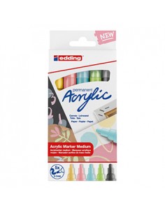 Pack Iniciação Acrílico Edding 5100 Pastel