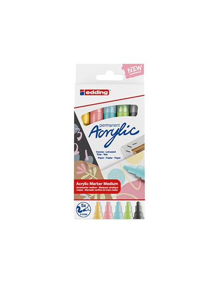 Pack Iniciação Acrílico Edding 5100 Pastel
