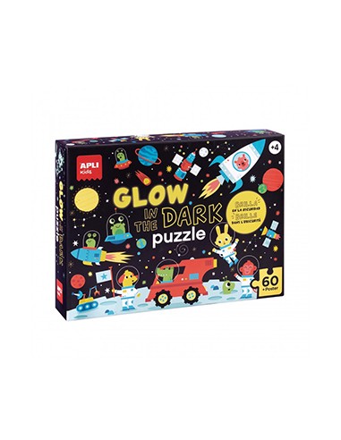 Jogo Educativo Puzzle Apli Fluorescente Espaço 60 Peças