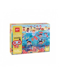 Jogo Educativo Puzzle Apli Praia Secreta 60 Peças