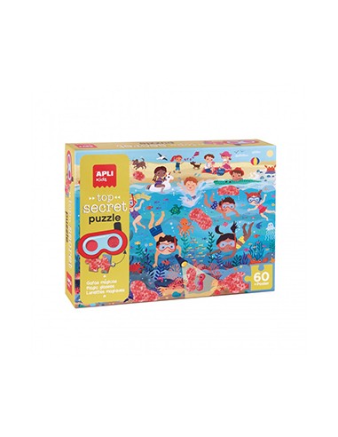 Jogo Educativo Puzzle Apli Praia Secreta 60 Peças