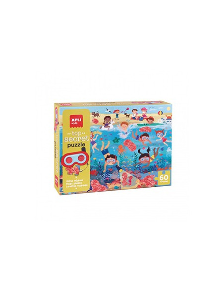 Jogo Educativo Puzzle Apli Praia Secreta 60 Peças