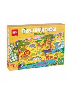 Jogo Educativo Puzzle Apli Observação da Selva 104 Peças