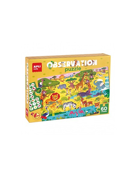 Jogo Educativo Puzzle Apli Observação da Selva 104 Peças