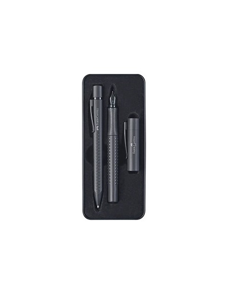 Pack Caneta Permanente + Esferográfica Faber Castell Preto