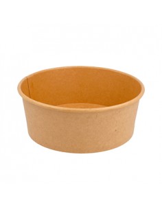 Saladeiras 750ml Cartão Redondo Cor Kraft 50un
