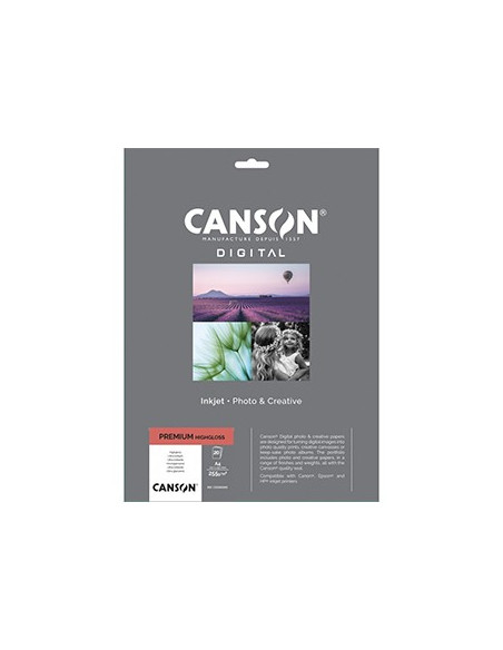 Papel 255gr Foto Canson Premium Highgloss A4 20 Folhas
