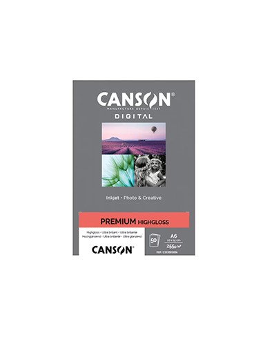 Papel 255gr Foto Canson Premium Highgloss 10x15cm 50 Folhas