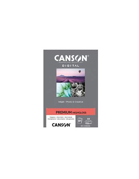 Papel 255gr Foto Canson Premium Highgloss 10x15cm 50 Folhas