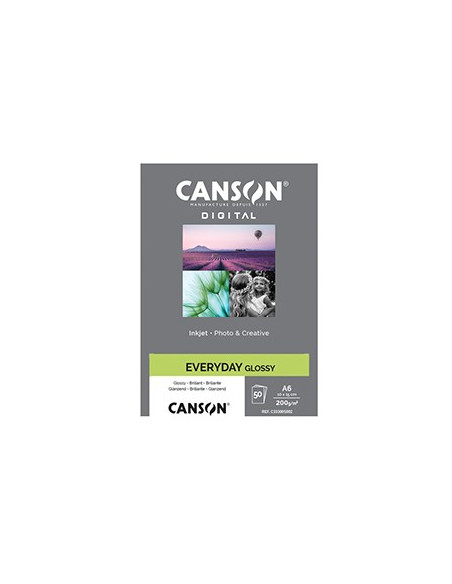Papel 200gr Foto Canson Everyday Glossy 10x15cm 50 Folhas
