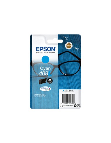 Tinteiro Epson 408L Azul C13T09K24010 21.6ml 1700 Pág.