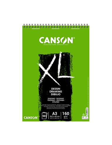 Bloco Espiralado Canson XL Dessin A3 160gr 50 Folhas