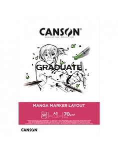 Bloco Canson Graduate Manga Marker Layout A3 70gr 50Fls