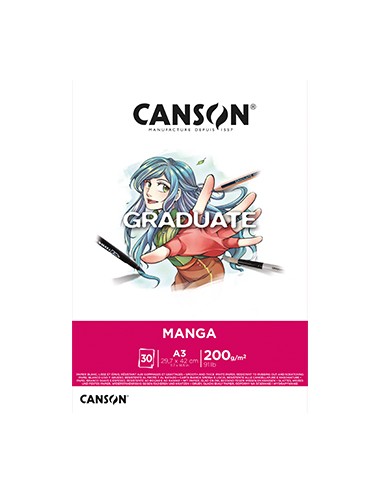 Bloco Canson Graduate Manga A3 200gr 30Fls