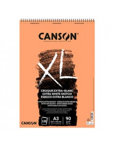 Bloco Espiralado Canson XL Extra Blanc A3 90gr 120 Folhas