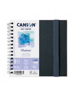 Caderno Canson Artbook Montval 20x20cm 300gr 48 Folhas