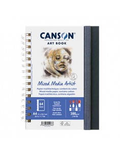 Caderno Canson Artbook Mixed Media Artist A4 300gr 56 Folhas