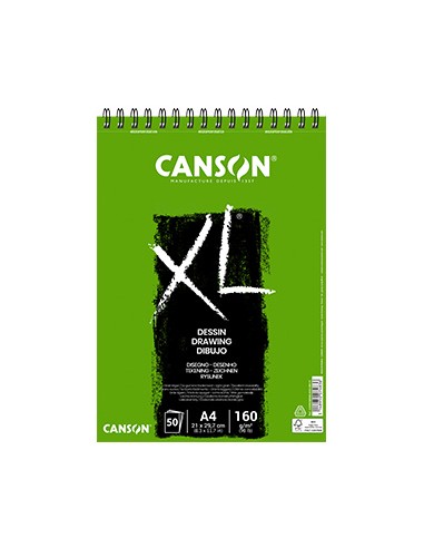 Bloco Espiralado Canson XL Dessin A4 160gr 50 Folhas