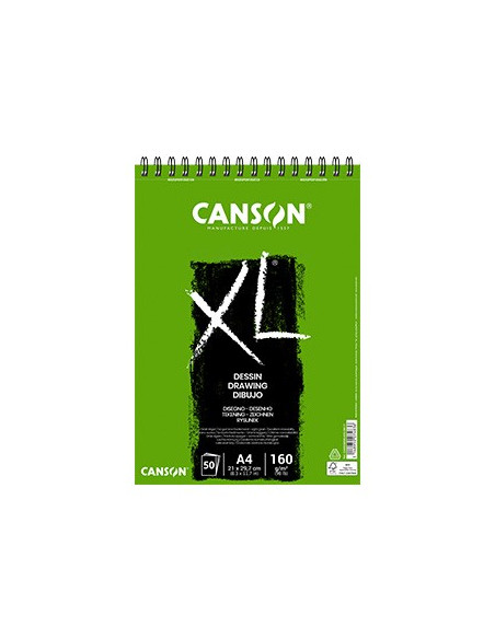 Bloco Espiralado Canson XL Dessin A4 160gr 50 Folhas
