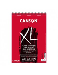 Bloco Espiralado Canson XL Óleo e Acrílico A4 290gr 30 Fls