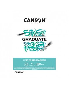 Bloco Canson Graduate Lettering Marker A4 180gr 20Fls