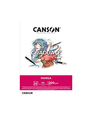 Bloco Canson Graduate Manga A4 200gr 30Fls