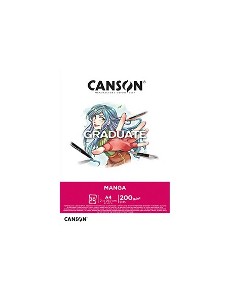 Bloco Canson Graduate Manga A4 200gr 30Fls