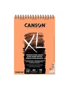 Bloco Espiralado Canson XL Extra Blanc A4 90gr 120 Folhas