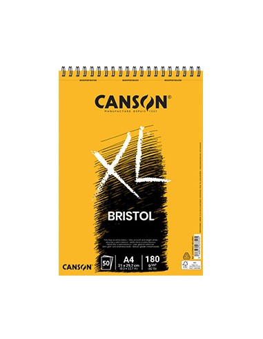 Bloco Espiralado Canson XL Bristol A4 180gr 50 Folhas