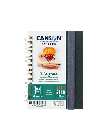 Caderno Canson Artbook C à Grain A5 180gr 100 Folhas